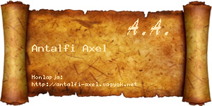 Antalfi Axel névjegykártya